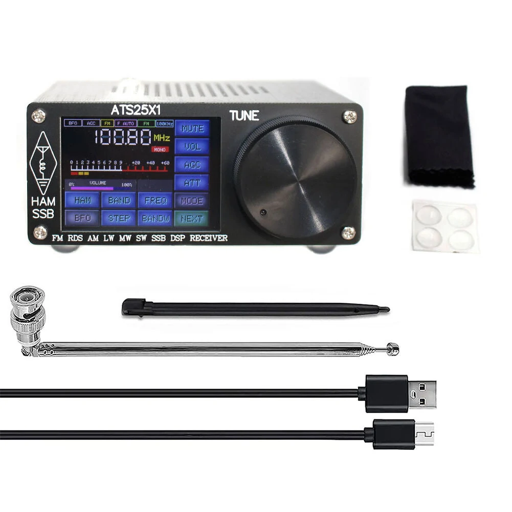 ATS25X1 DSP Receiver - 2.4 Inch Touch Screen All Band Radio - FM LW MW SW SSB
