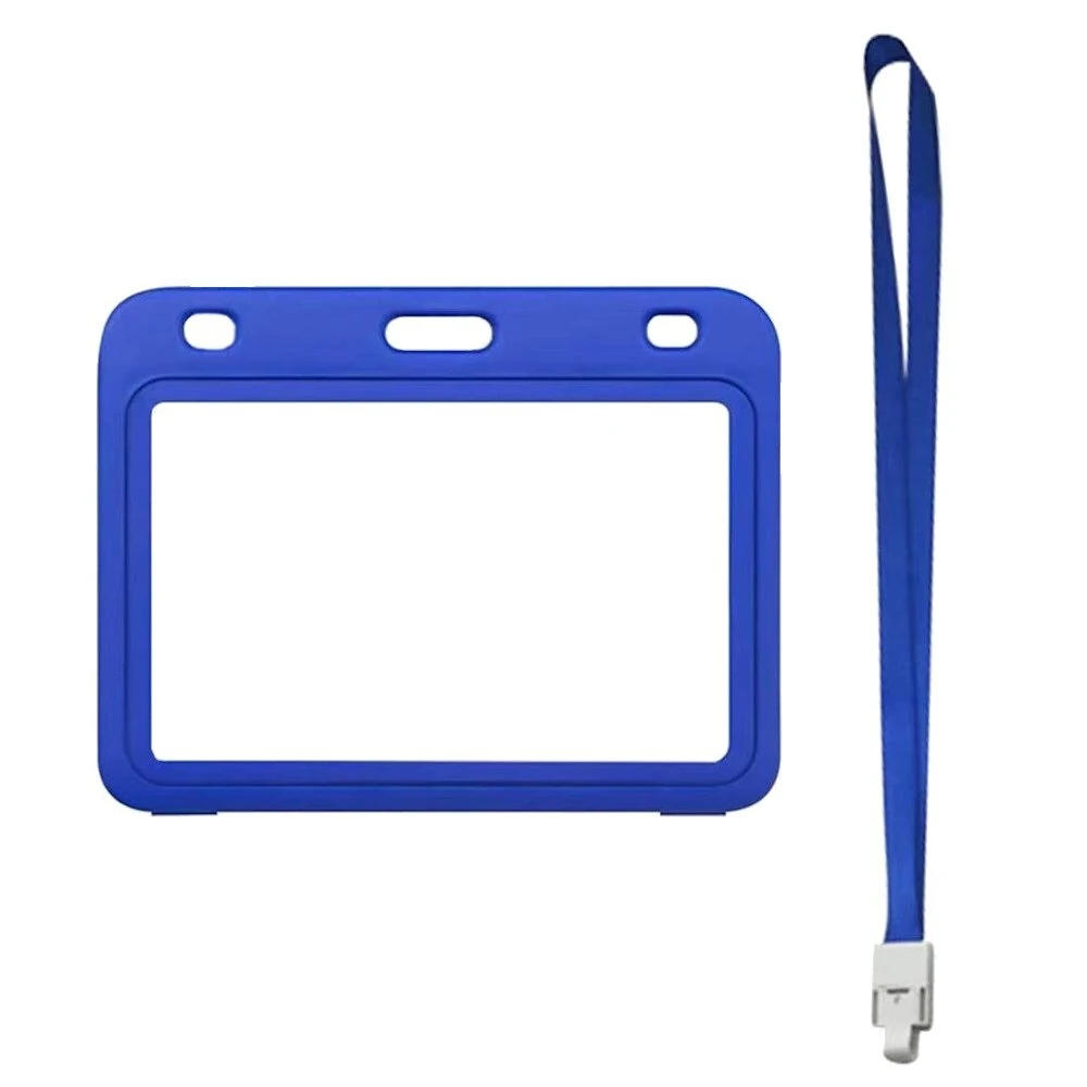 4x3 Inch Vaccination Card Protector with Lanyard | Double Side PP Plastic Holder