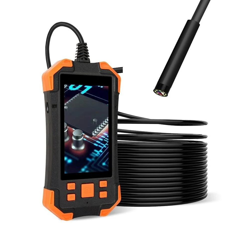 Industrial Borescope Camera | 4.3 Inch IPS Screen | 8mm Lens | IP67 Waterproof | Hard Wire Automotive & Pipeline Inspection
