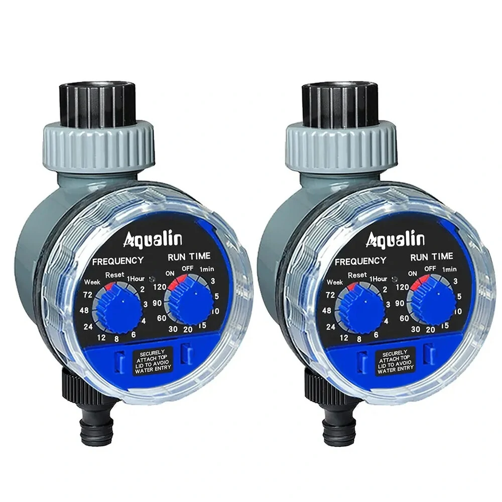 Aqualin Automated Garden Water Timer - 2 Pack with Sensor & Manual Override