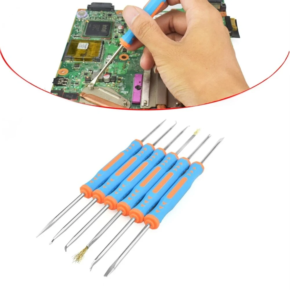 Toolour 6Pcs Solder Assist Tool Kit | Precision Welding & Cleaning Tools for Electronics Repair