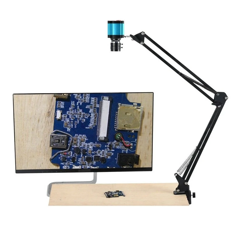 48MP USB Microscope Camera - 1080P 2K Video Recorder | Manual Zoom & IRIS Lens