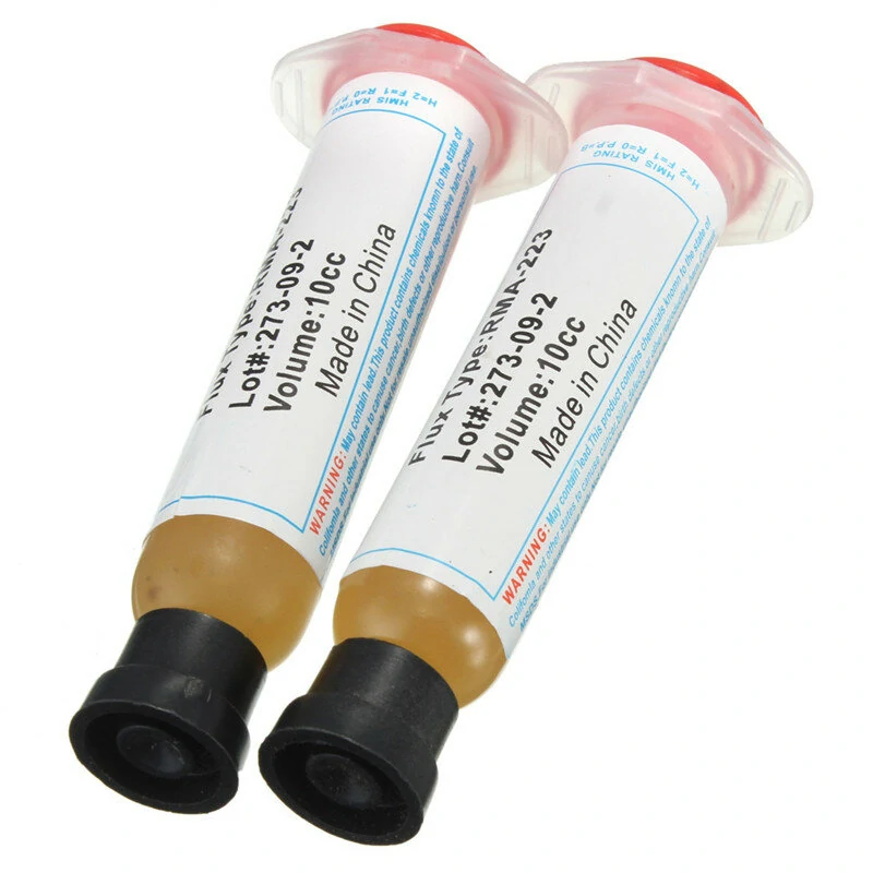 2Pcs 10cc Syringe - Solder Paste Flux Grease RMA 223 for BGA SMD Soldering