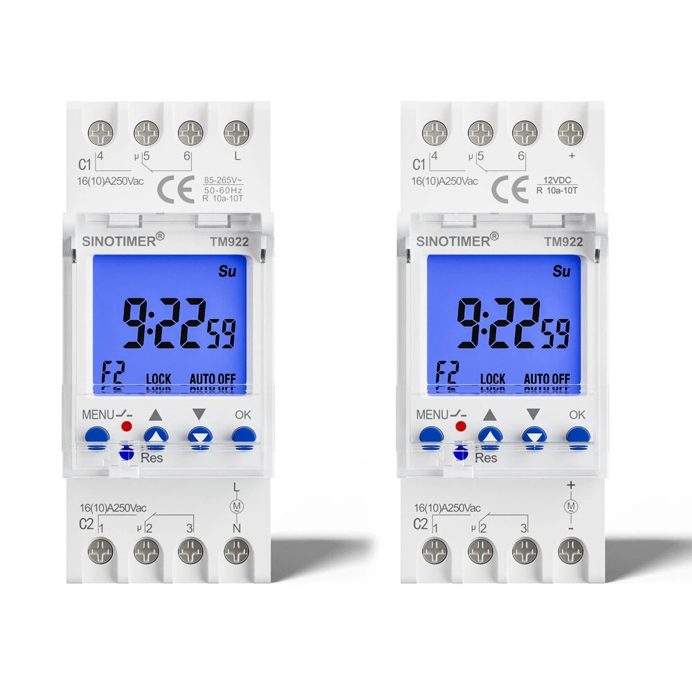 Small Rail Mount Timer Module - 2 Channel Dual Control for Lighting & Equipment