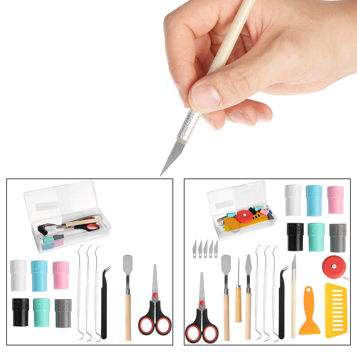 13/24PCS Multifunctional Tweezers Tool Kit - Weeding & Engraving Process Tools