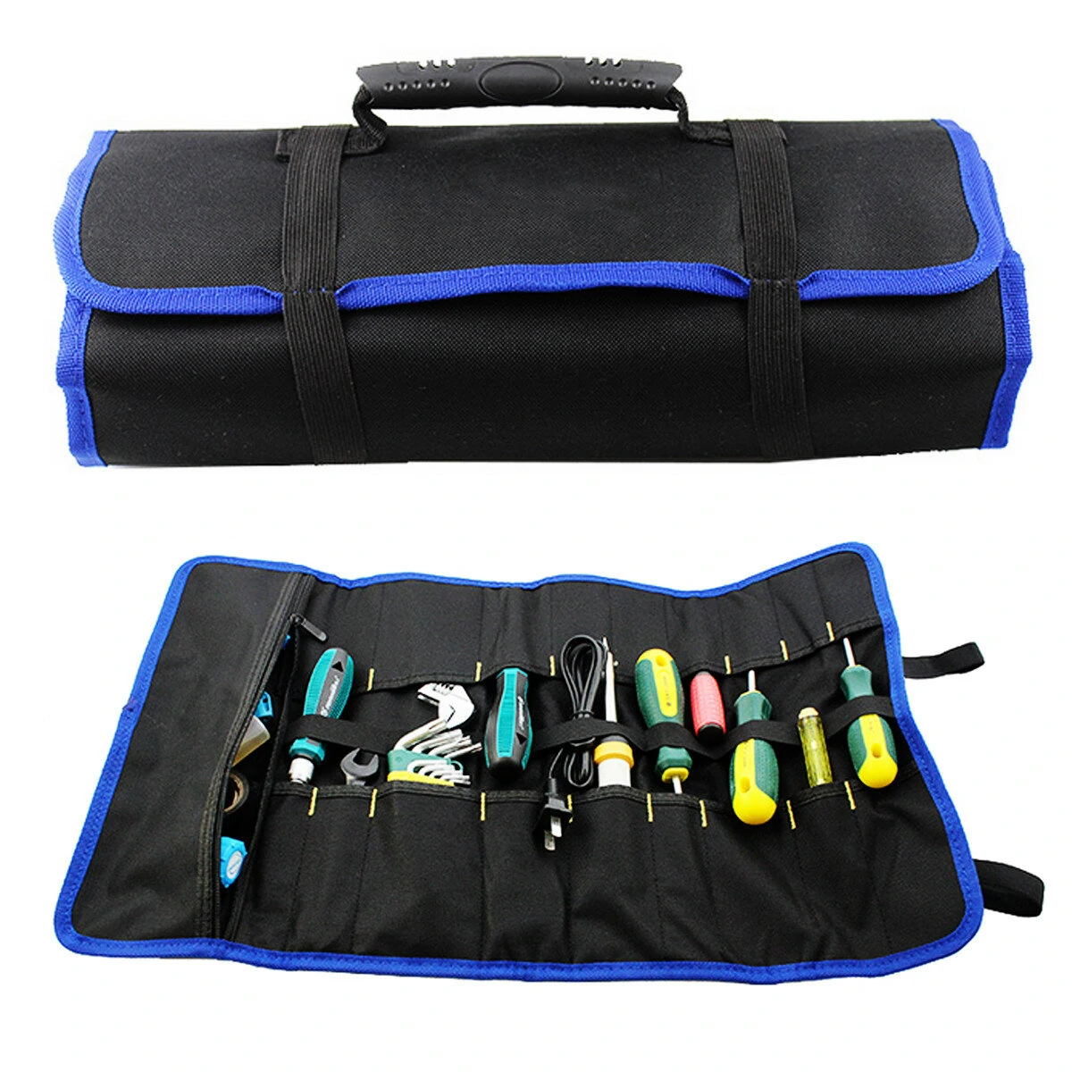 Hardware Tool Plier Screwdriver Spanner 19-Pocket Carry Case Bag