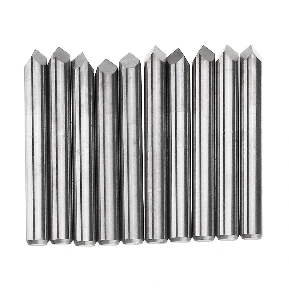 10pcs Tungsten Steel Engraving Bits | 3.175mm Shank 60 Degree 0.1-0.3mm Tip | CNC PCB Drill Tool