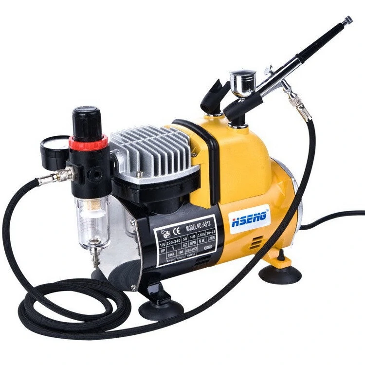 Airbrush Pump Set - Oil-Free Silent Airbrushing System Kit for Woodworking