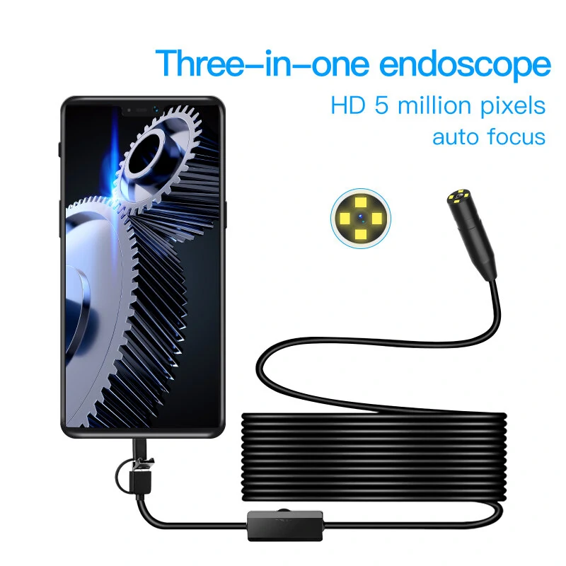 AN100 11mm Endoscope Camera | IP67 Waterproof | For Car Inspection & Android Phone