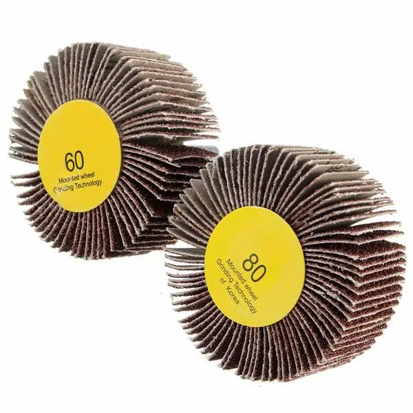 60/80 Grit Flap Wheel Disc | 6mm Shank for Rotary Tool | Abrasive Grinding & Sanding