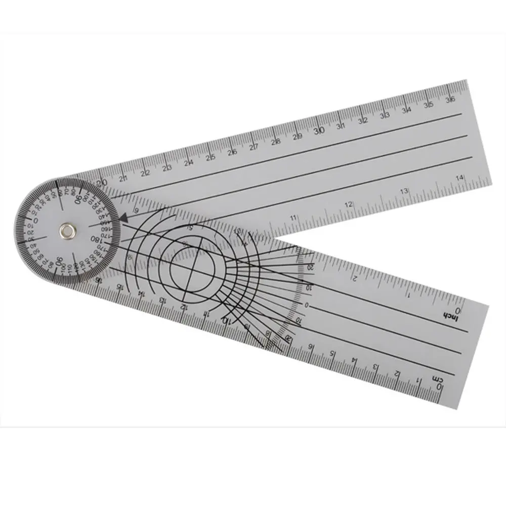 Professional 360 Degree Multi-Ruler Goniometer - 5pcs Spinal Angle Ruler Set
