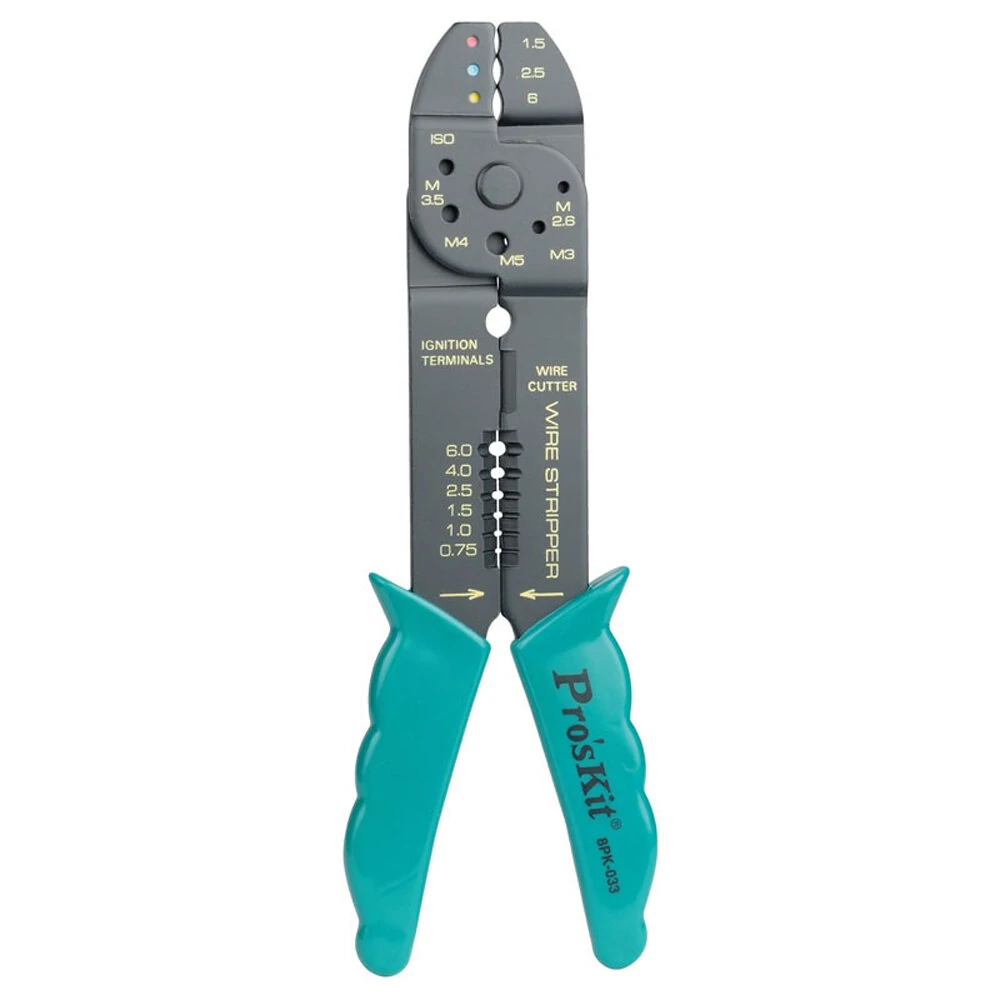 Pro'skit 8PK-033 4-in-1 Multipurpose Pliers | Wire Stripper & Crimper Tool