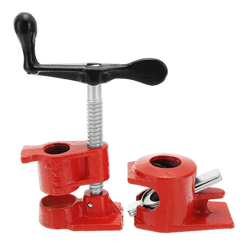Wood Gluing Pipe Clamp Set - 1/2 Inch Heavy Duty Professional | Cast Iron