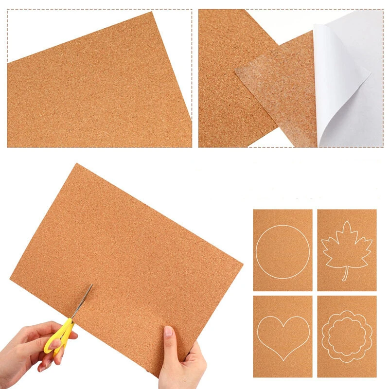 Self Adhesive Cork Roll - 1/8 Thick 11.8x23.6 Inches - Natural Noise Absorbing Wall Decor