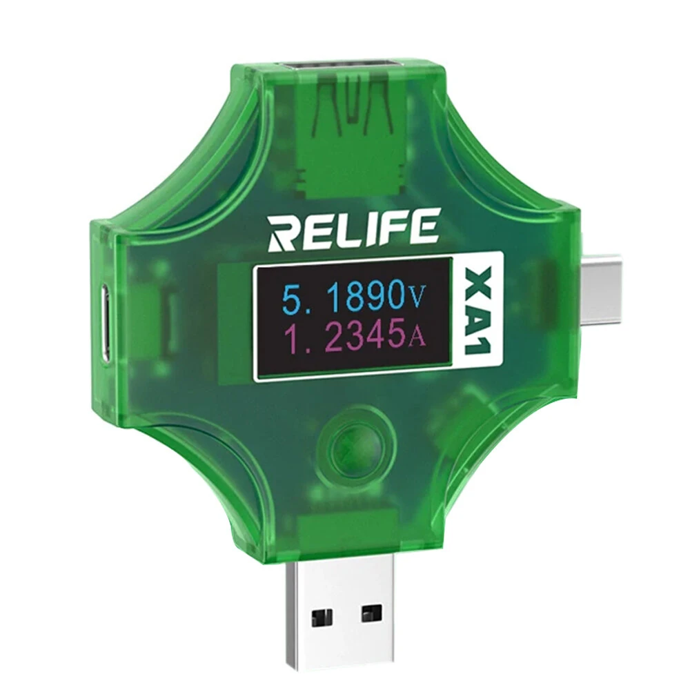 RELIFE XA1 Voltage Tester | 4-25V 5A IPS Display | PD QC Fast Charging