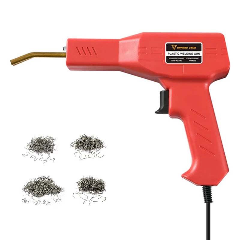 Welding Machine with 200 Staples | 4 Types for Bumper & Plastic Repairs | Soldering Gun