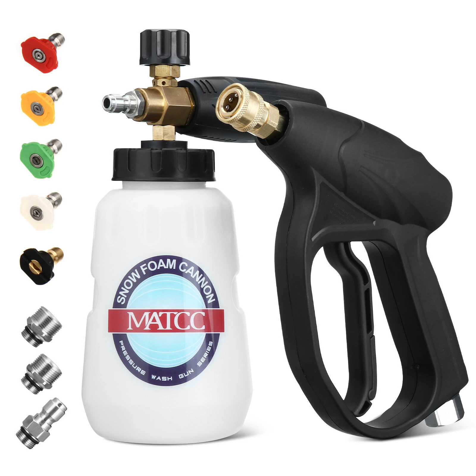 MATCC 1L Foam Lance & Soap Kit | Car Wash Snow Foam Sprayer for Pressure Washer