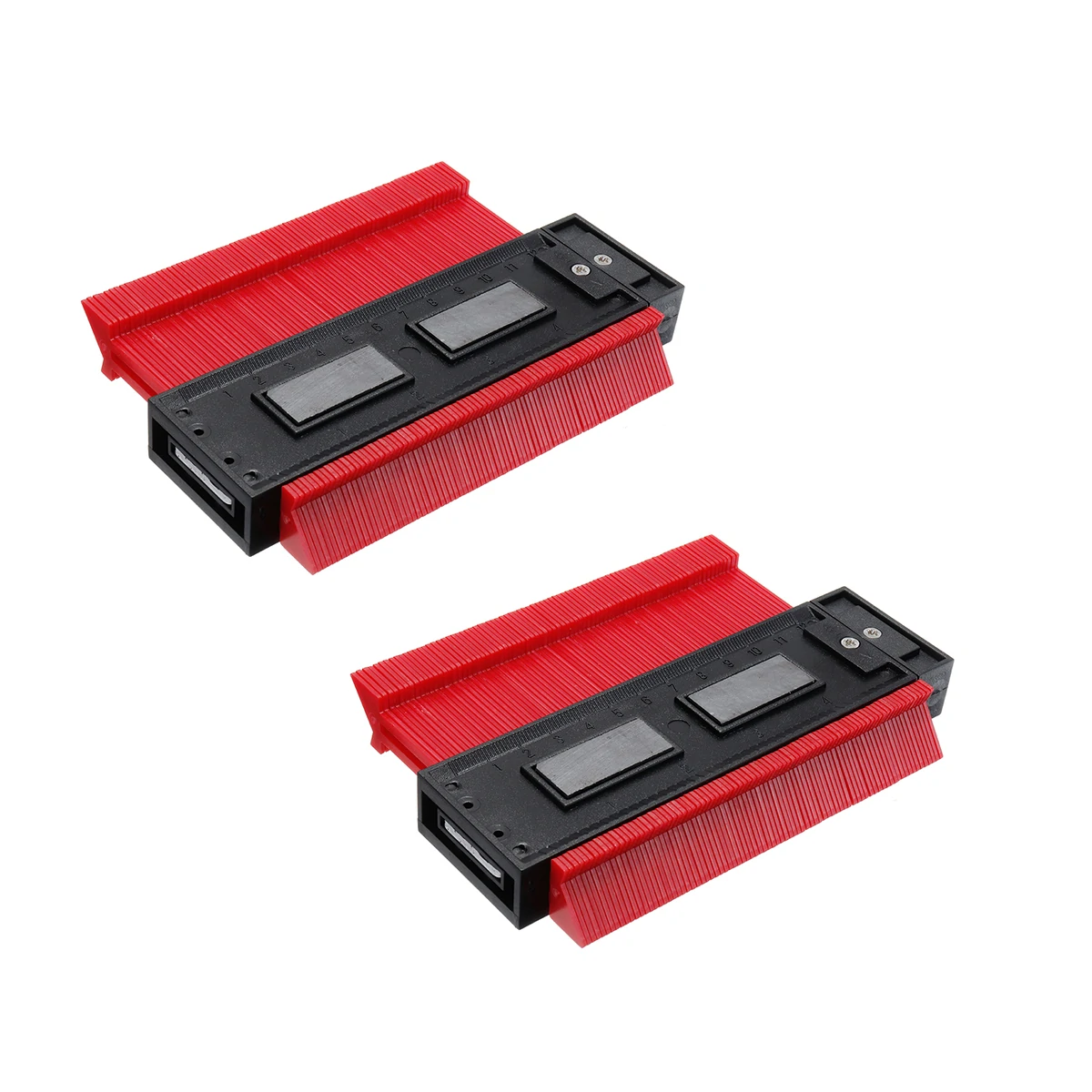 2PC 5 Inch Magnetic Contour Gauge - Metric & Imperial Profile Tool for Woodworking