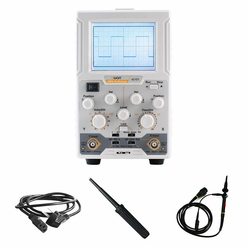 OWON AS101 Digital Oscilloscope - 10MHz 1 Channel 100MS/s Portable Benchtop