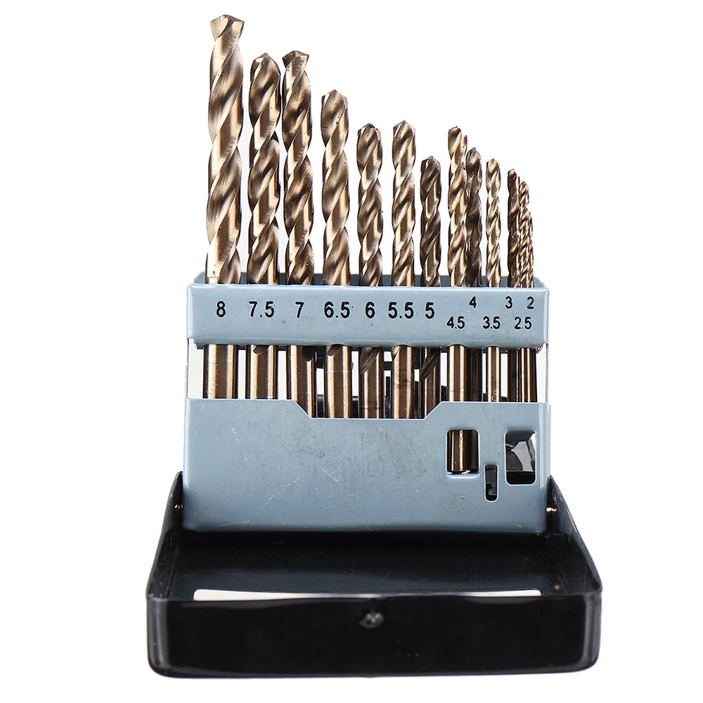 Drillpro 13Pcs M35 Cobalt Drill Bit Set 2-8mm | HSS-Co for Stainless Steel & Metal