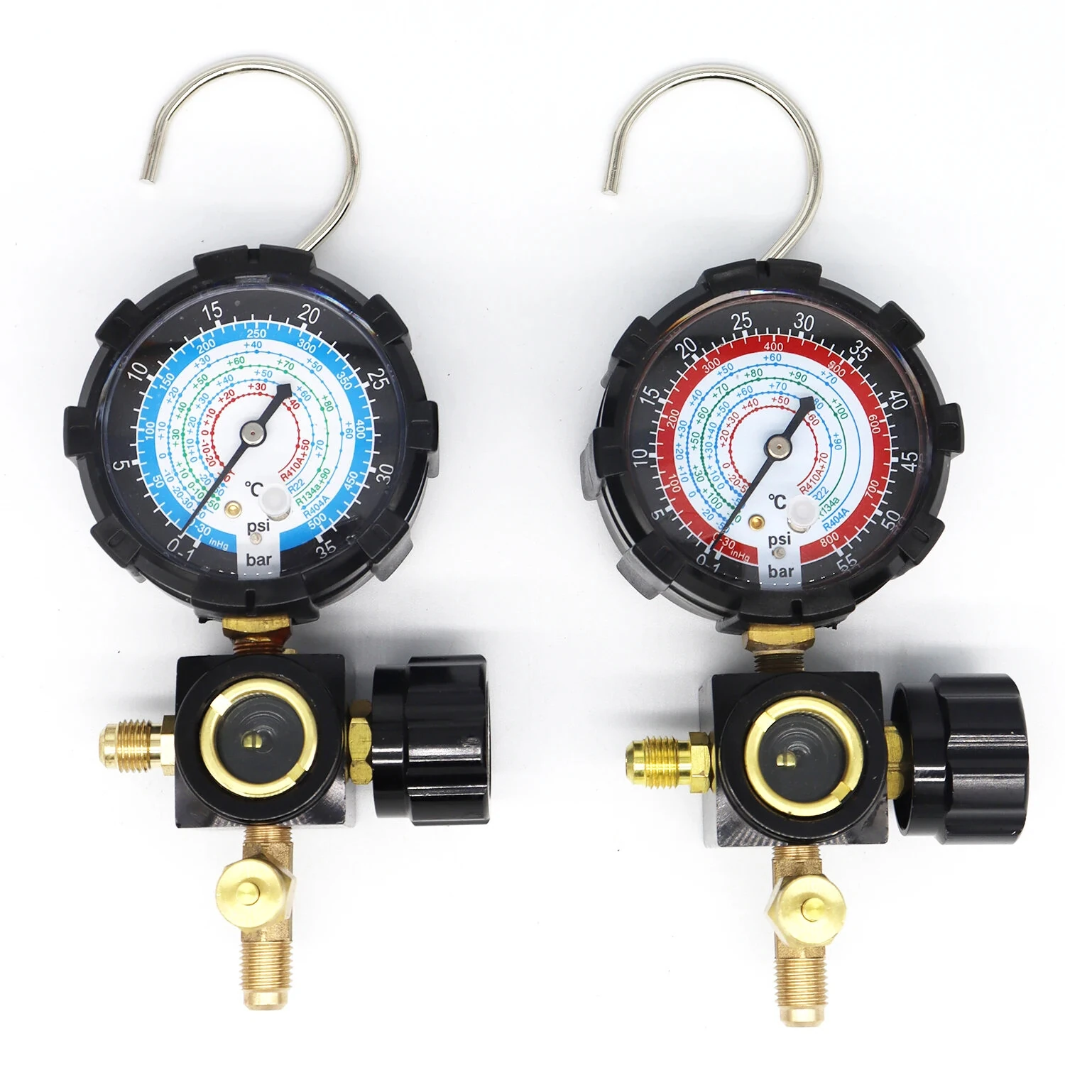Freo R410a Diagnostic Manifold Gauge Set - High Pressure A/C Tool for R22/R134A/R410A