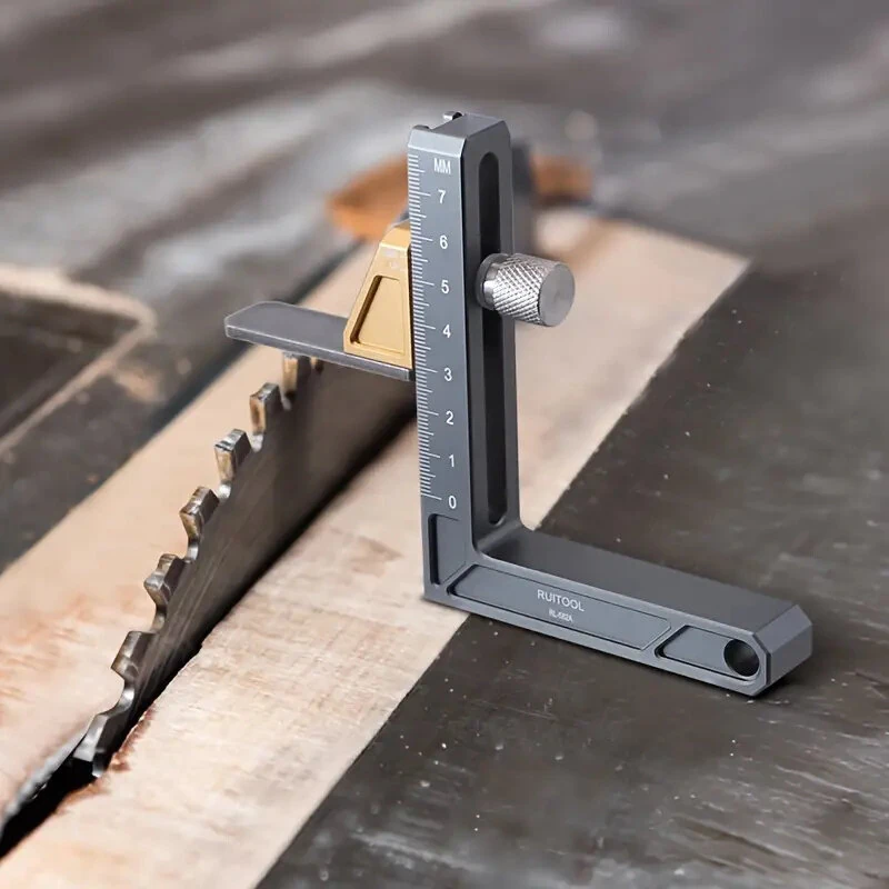 Premium Aluminum Alloy Height Gauge - Adjustable Table Saw Depth Tool | Inch/Metric Units