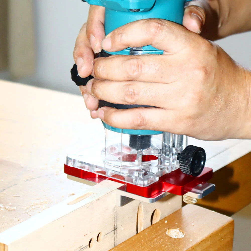 ENJOYWOOD 2-in-1 Router Jig | Adjustable Invisible Fastener & Mortising Template