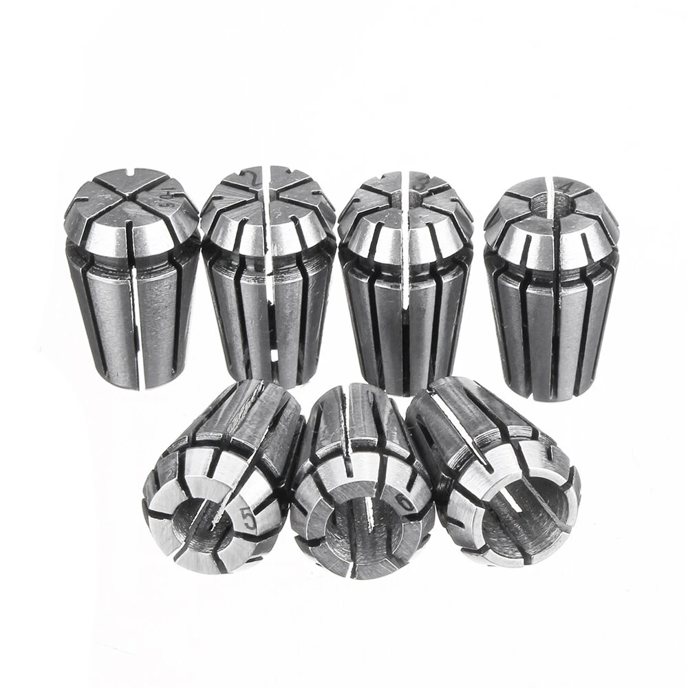 ER11 Spring Collet Set - 7pcs 1-7mm for CNC Milling & Lathe | Precision Chuck
