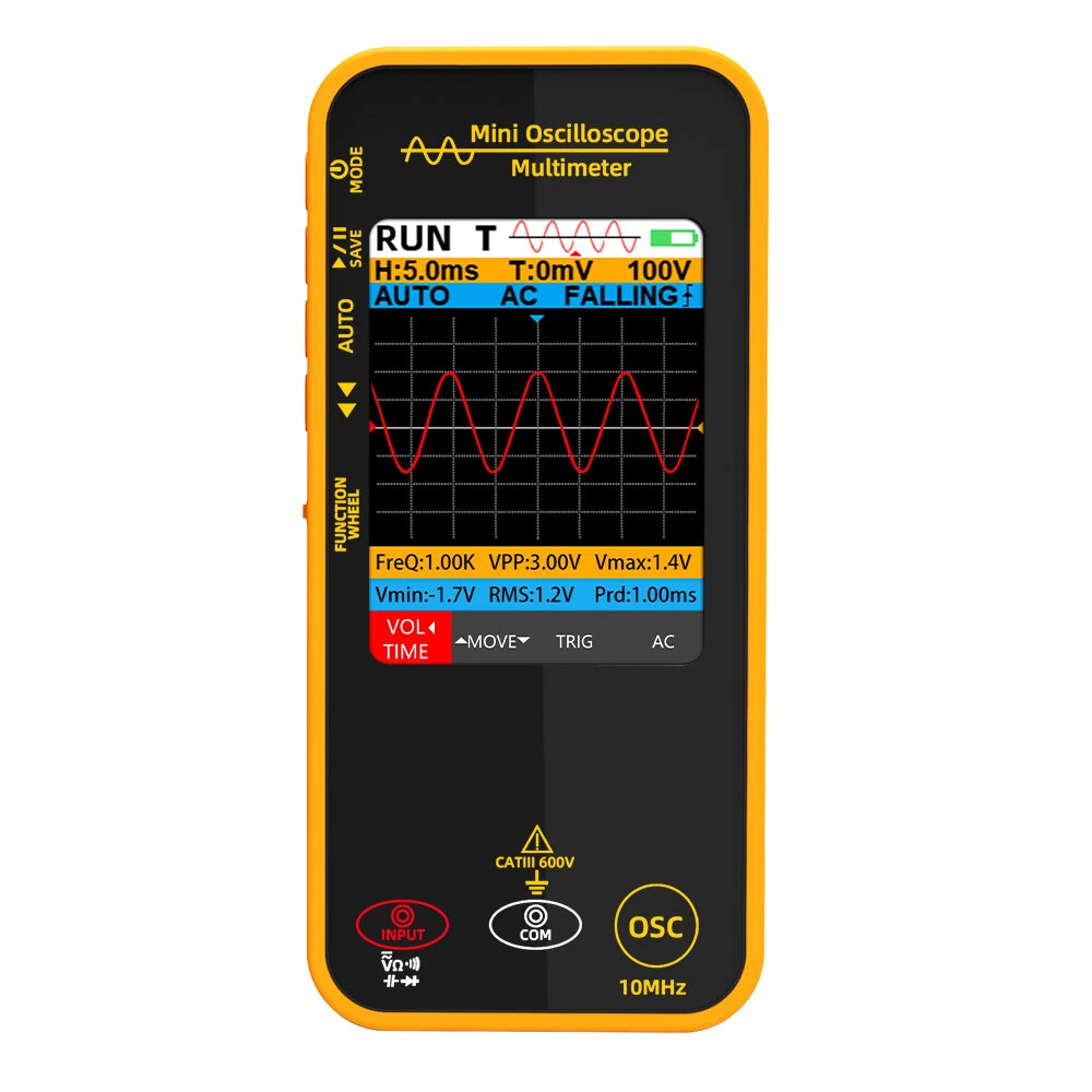 BSIDE OS1 Mini Oscilloscope Multimeter | 10MHz 48MSa/s | 1000V DC Portable Tester