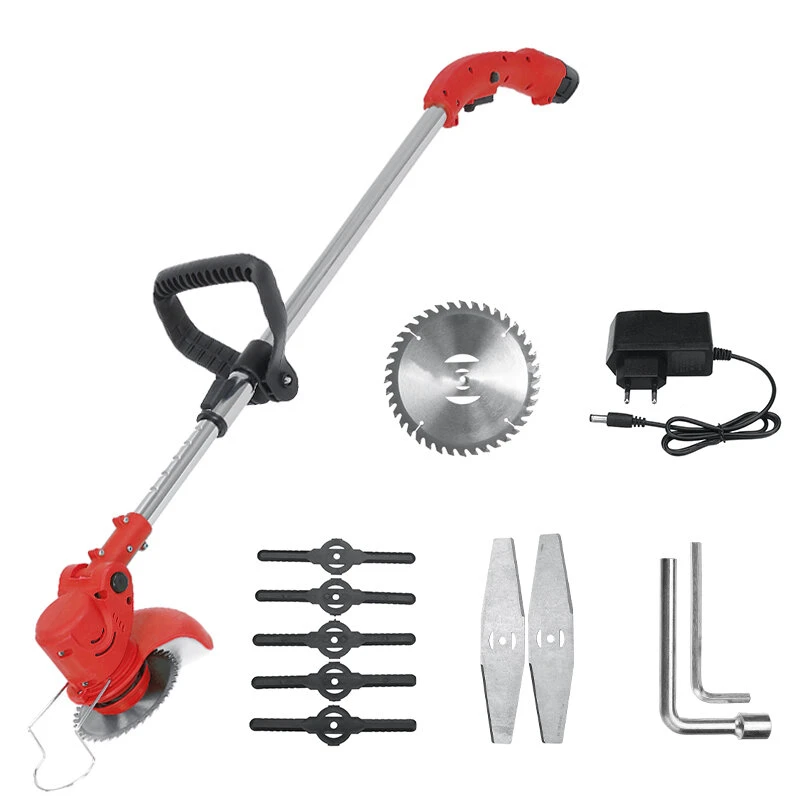 12V/24V Cordless Electric Grass Trimmer & Lawn Mower - Garden Tool w/ Battery