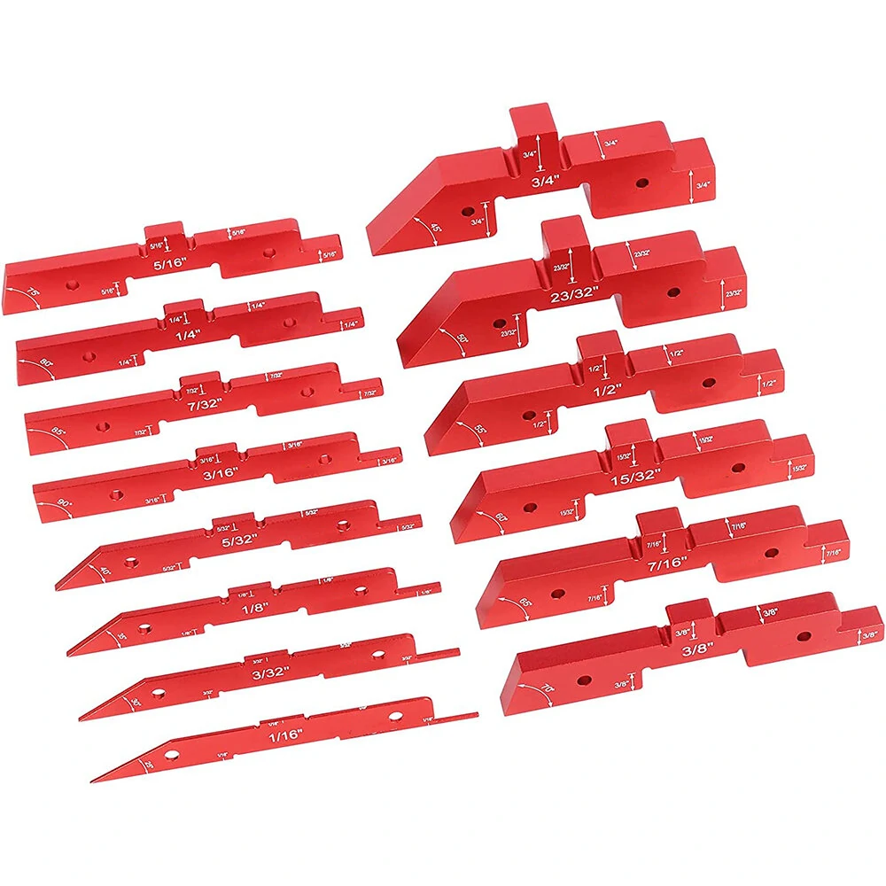 Woodworking Setup Blocks - 14pcs Adjustable Height Gauge for Router & Table Saw
