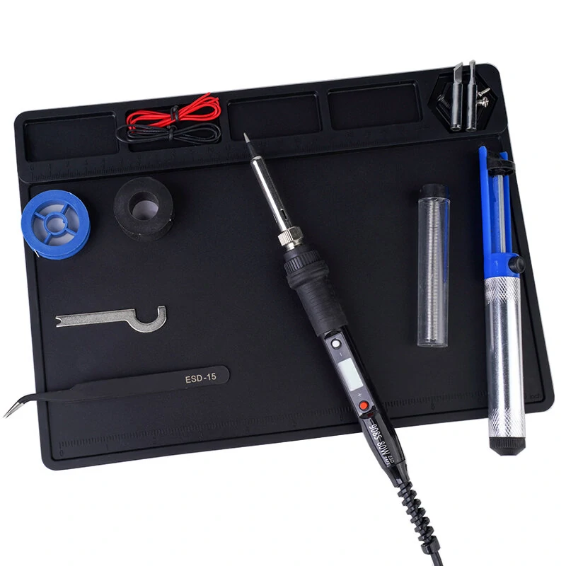 JCD ESD Silicone Soldering Mat - Heat Insulation & High Temperature Resistance