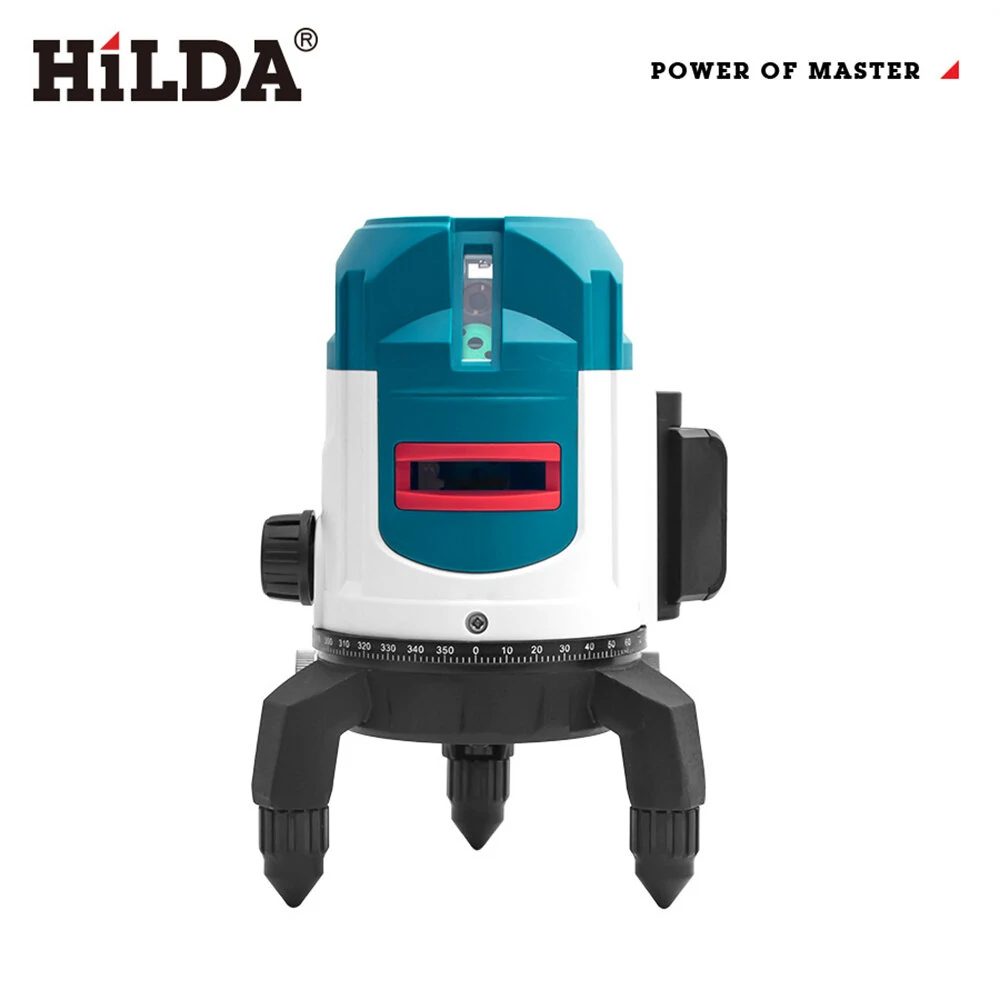 HIKDA 5-Line Green Laser Level | High Accuracy & Outdoor Visible | 13-Hour Runtime