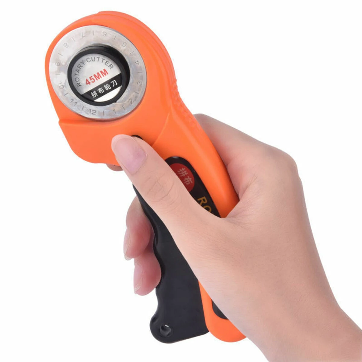 OLFA 45mm Rotary Cutter - Round Fabric Cutting Tool for Sewing & Quilting + 10 Blades