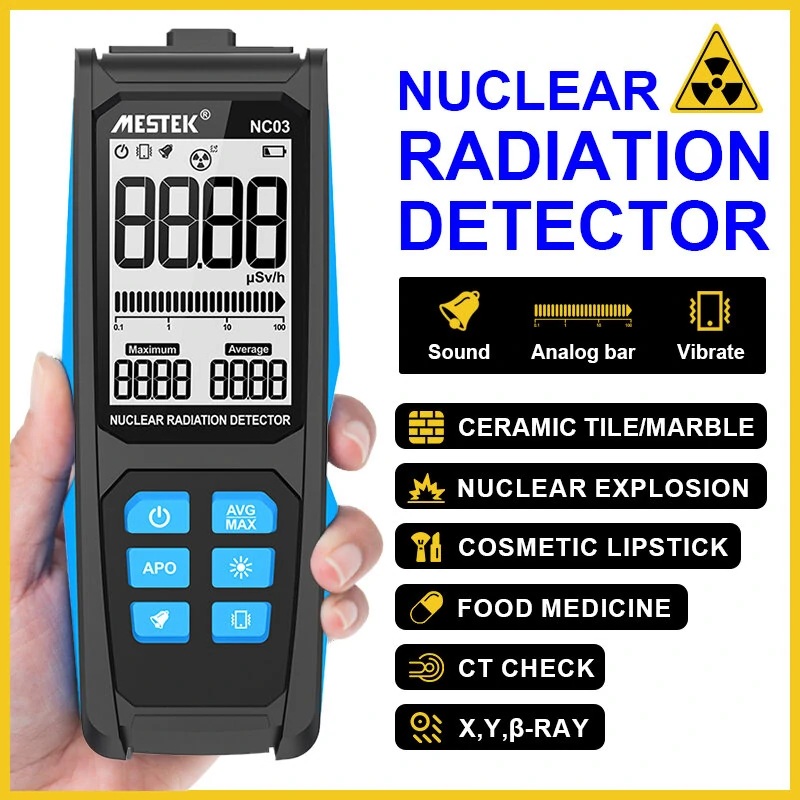 Mestek Geiger Counter Nuclear Radiation Tester - Dosimeter for X γ β Rays & Marble