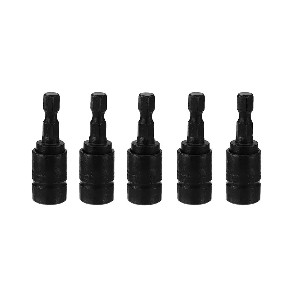 Drillpro 1/4 Inch Hex Socket Adapter Set | 5pcs Drill Chuck Converter for Impact Driver