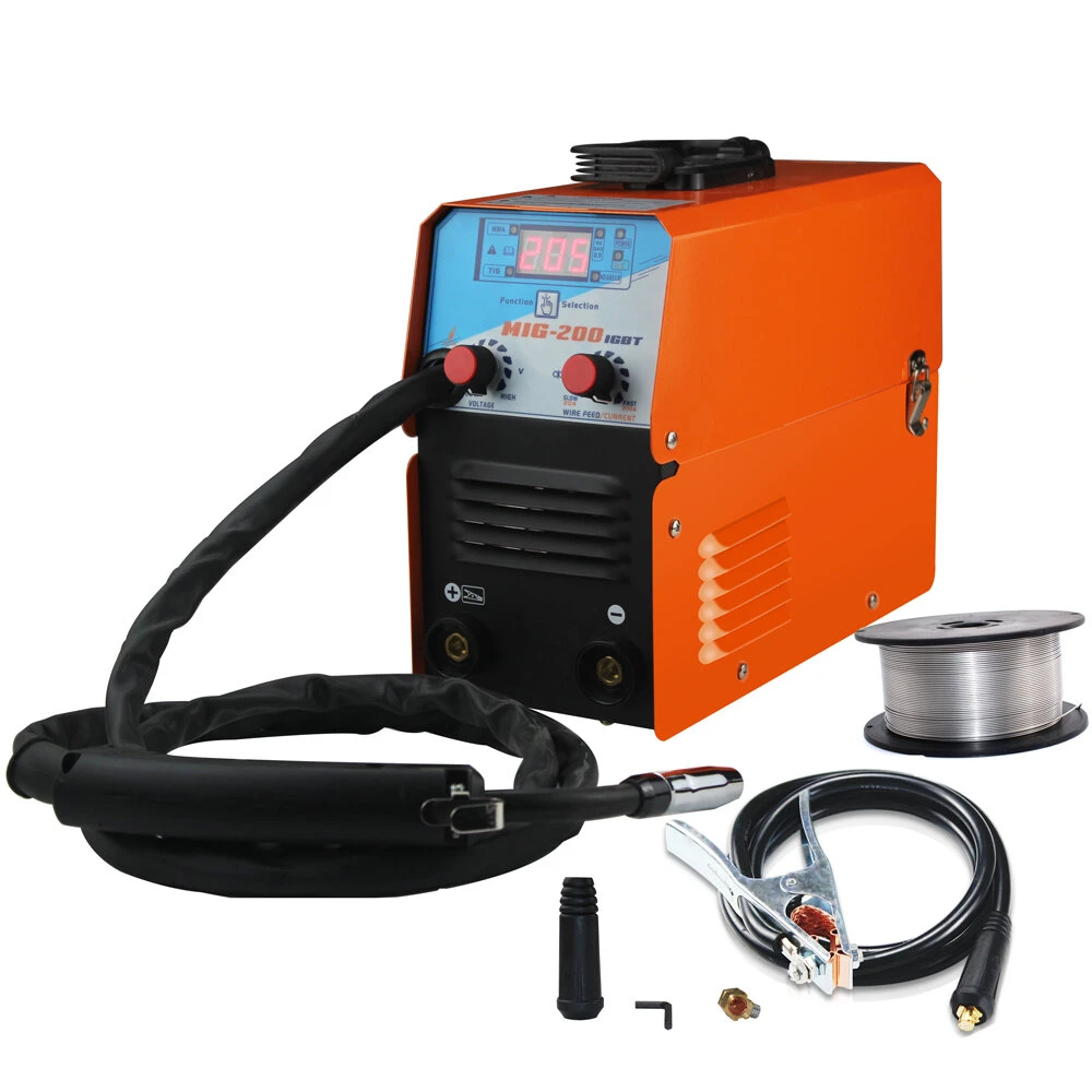 Mini MIG-200 IGBT Welder | 220V MIG MMA TIG Gasless Machine | With Wire Equipment