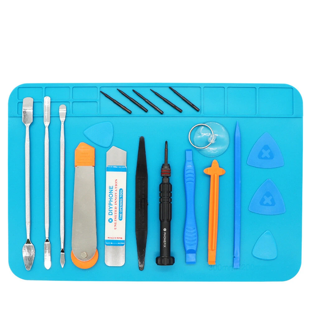 Mobile Phone Dismantling Tool 16-Piece Set | iPhone Battery Repair Screwdriver Kit with Heat Pad