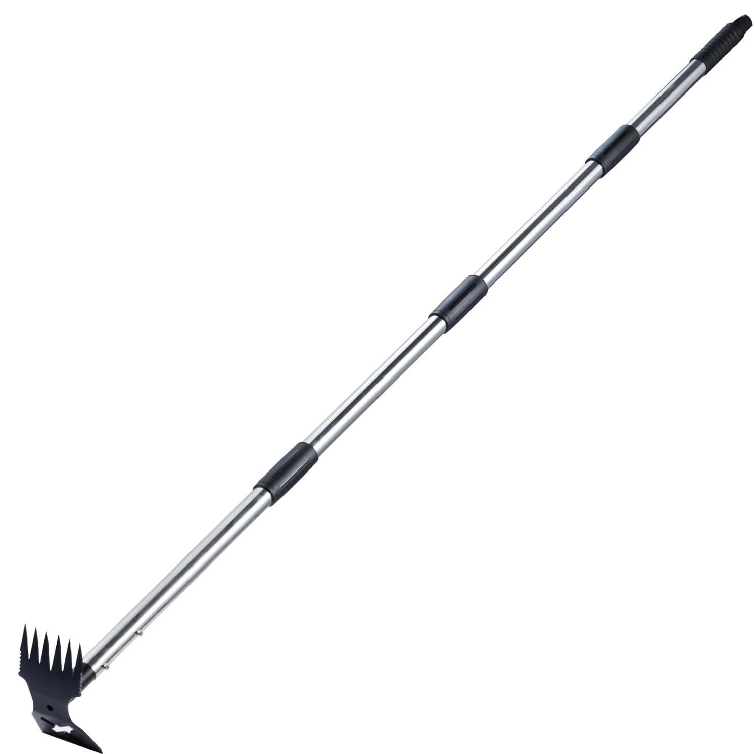 60 Inch Long Handle Weed Puller Tool | 2-in-1 Garden Hoe & Rake | Heavy Duty Stainless Steel