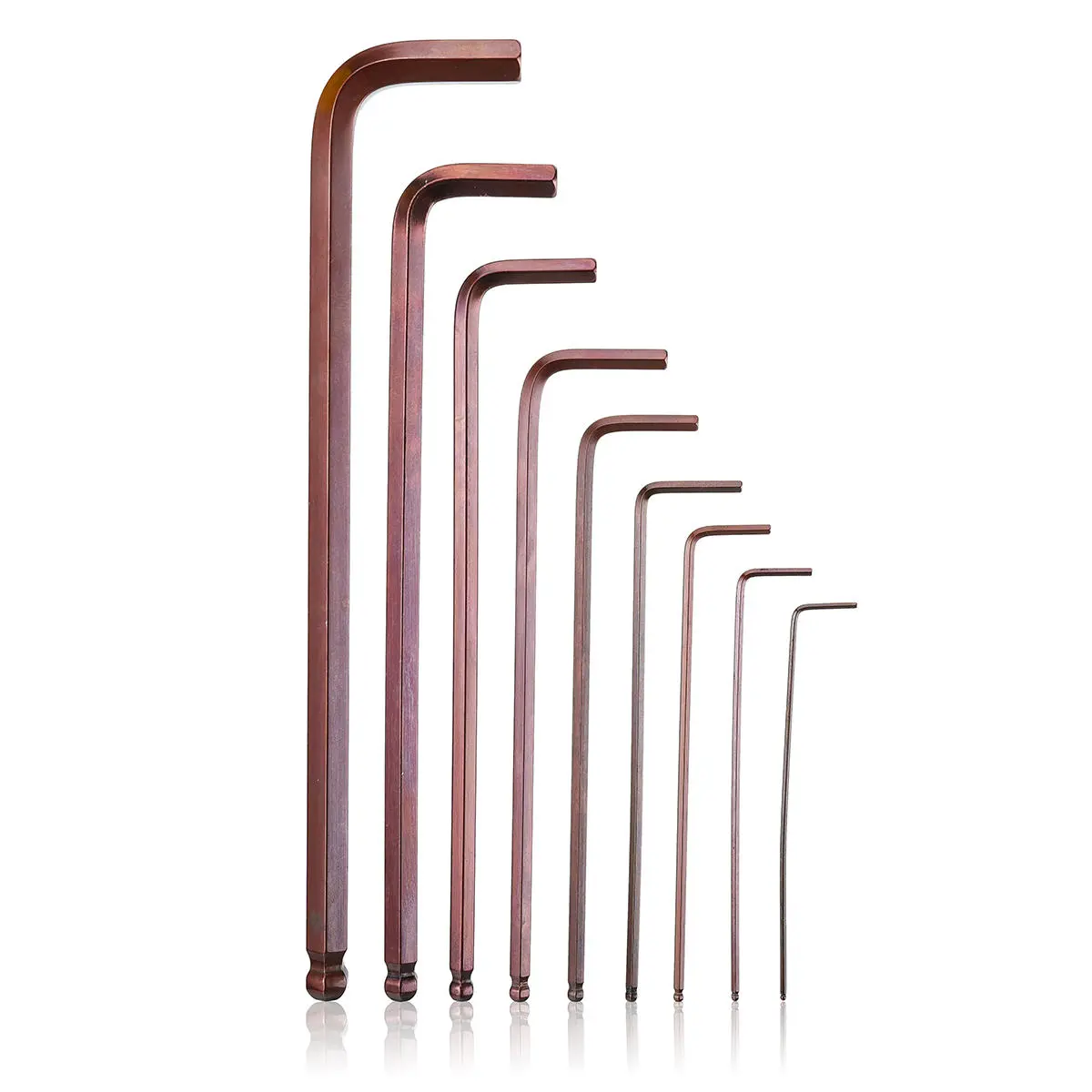 9Pcs S2 Alloy Steel L-Shape Torx Wrench Set | 1.5mm to 10mm | Ball Head