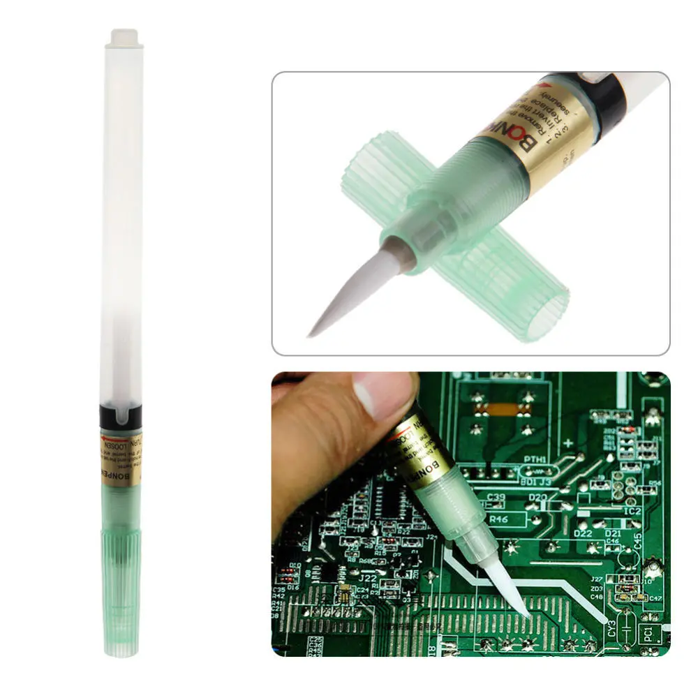 BON-102 Flux Pen | No-Clean Solder Applicator with Brush Head