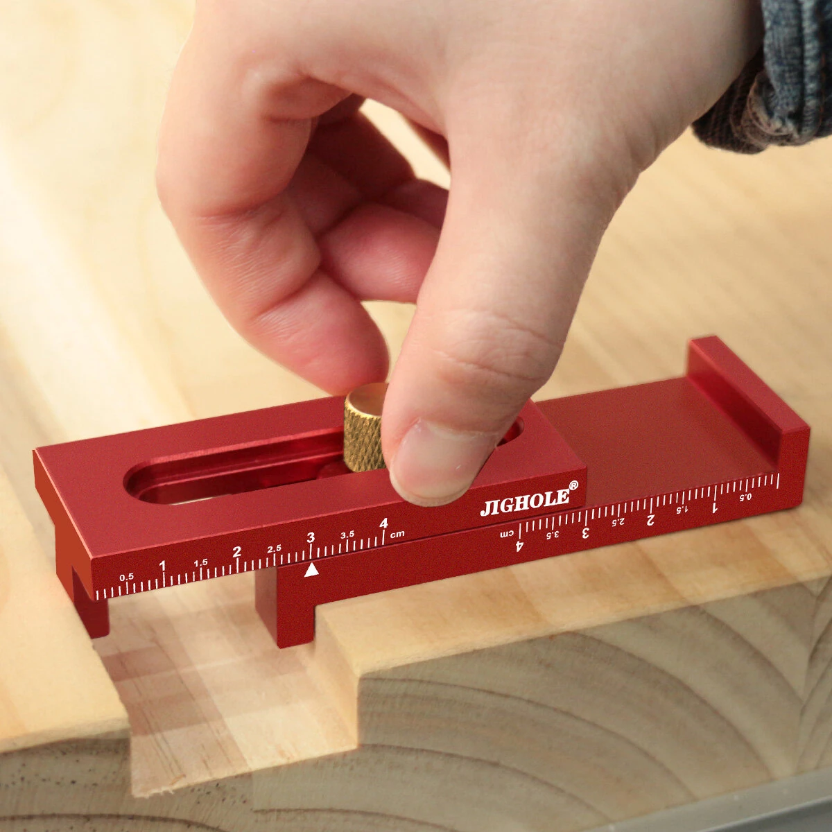 Aluminum Alloy Depth Gauge 5-40mm | Woodworking Saw Gap Measuring Tool