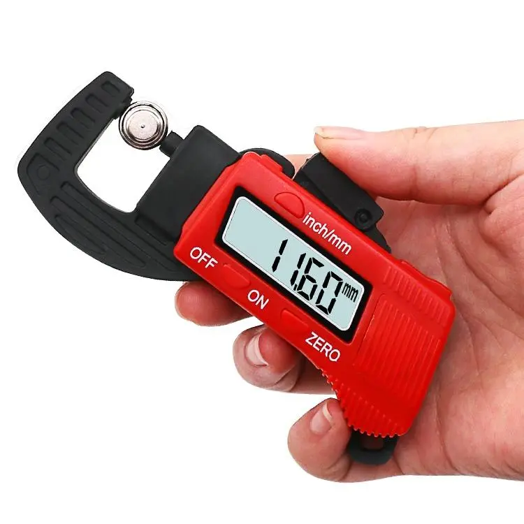 Drillpro Digital Thickness Caliper Gauge | 0-12.7mm Carbon Fiber Micrometer
