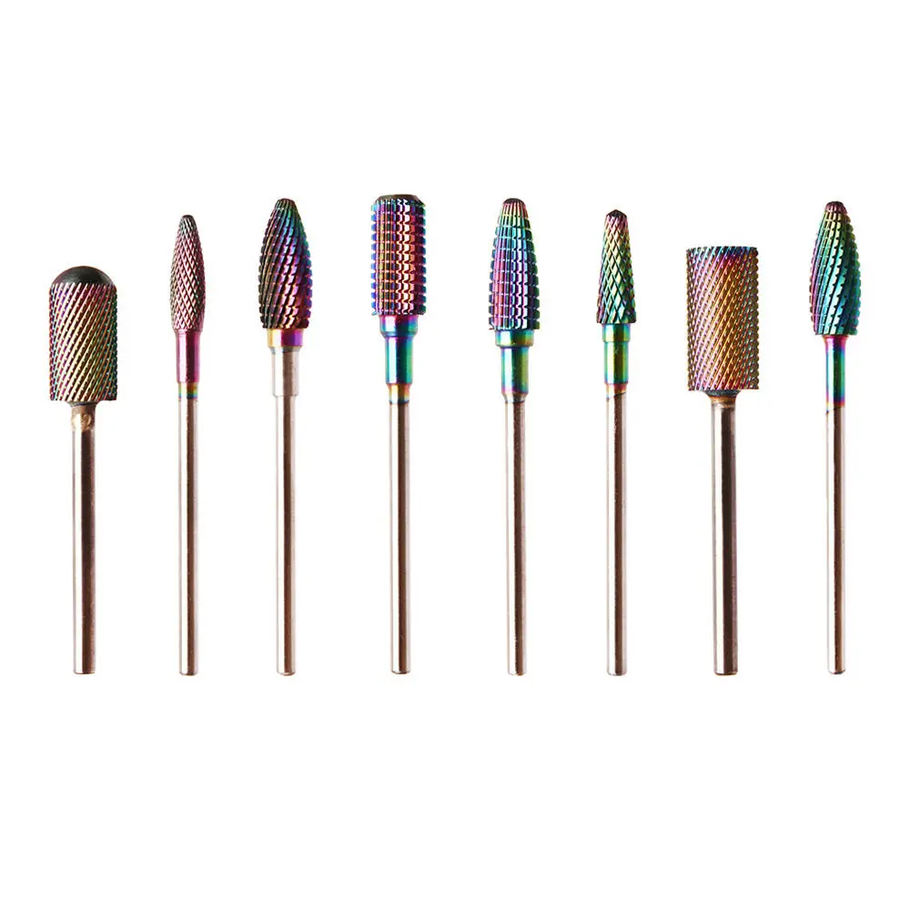 8pcs 3/32 Inch Tungsten Steel Nail Drill Bits | Electric Manicure Tool for Gel Removal