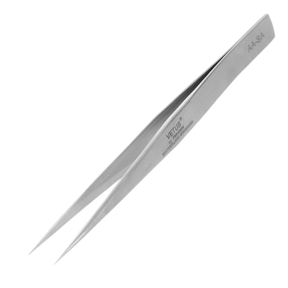 VETUS AA-SA Precision Tweezer Forceps | Stainless Steel Antimagnetic Anti-Acid