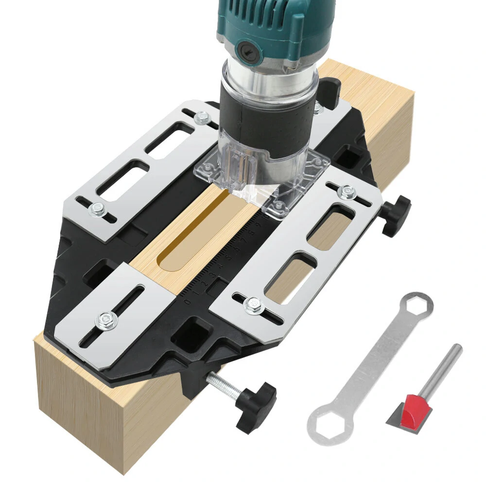 Aluminum Door Hinge Jig Guide - Woodworking Template for Cabinet & Kitchen Door Installation