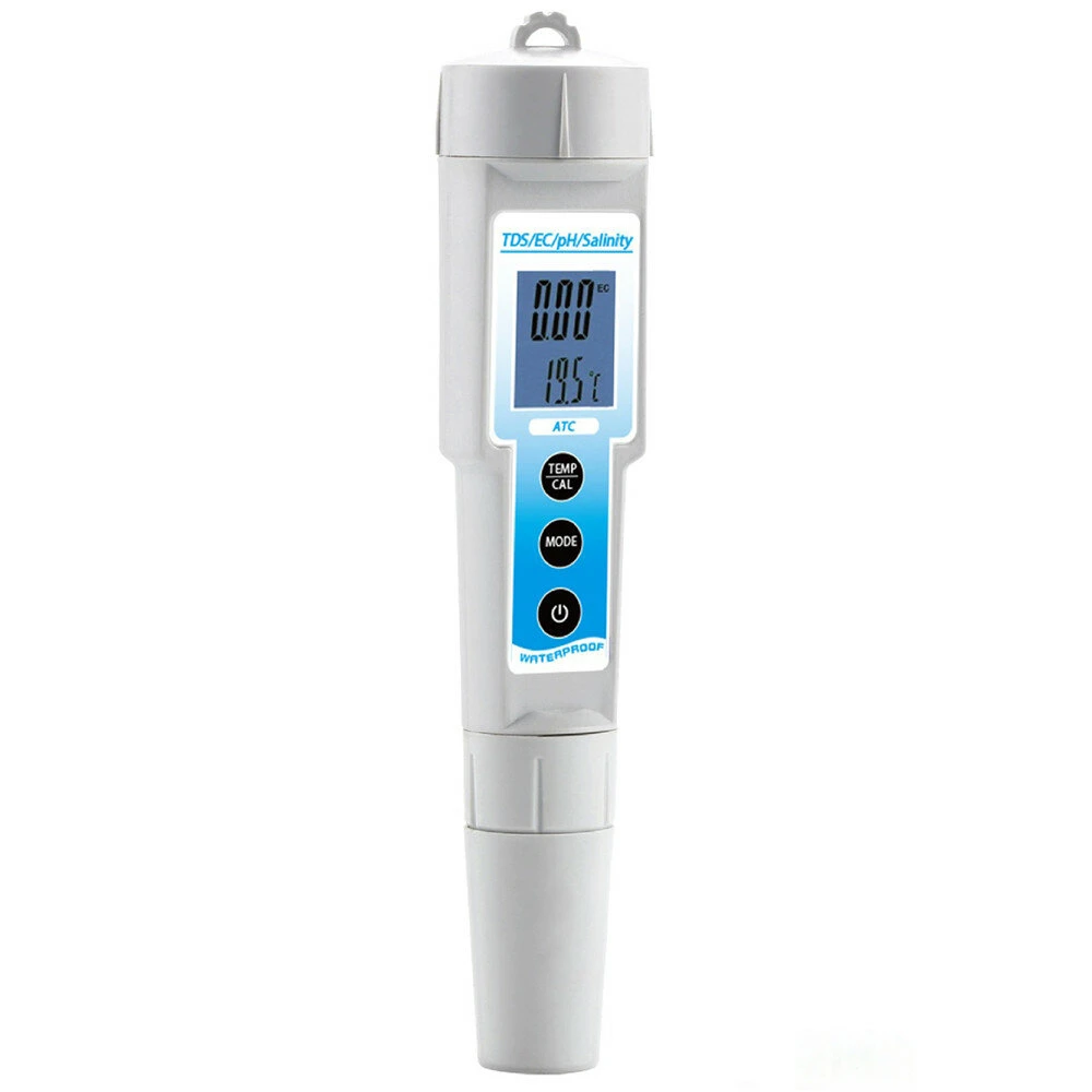 5-in-1 PH Meter | TDS EC Temperature Salinity Tester Pen | Multi-Function