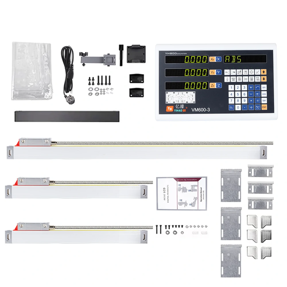 YHSINO VM600-3 Digital Readout | 3 Axis Optical Linear Scale | Durable Aluminum Alloy