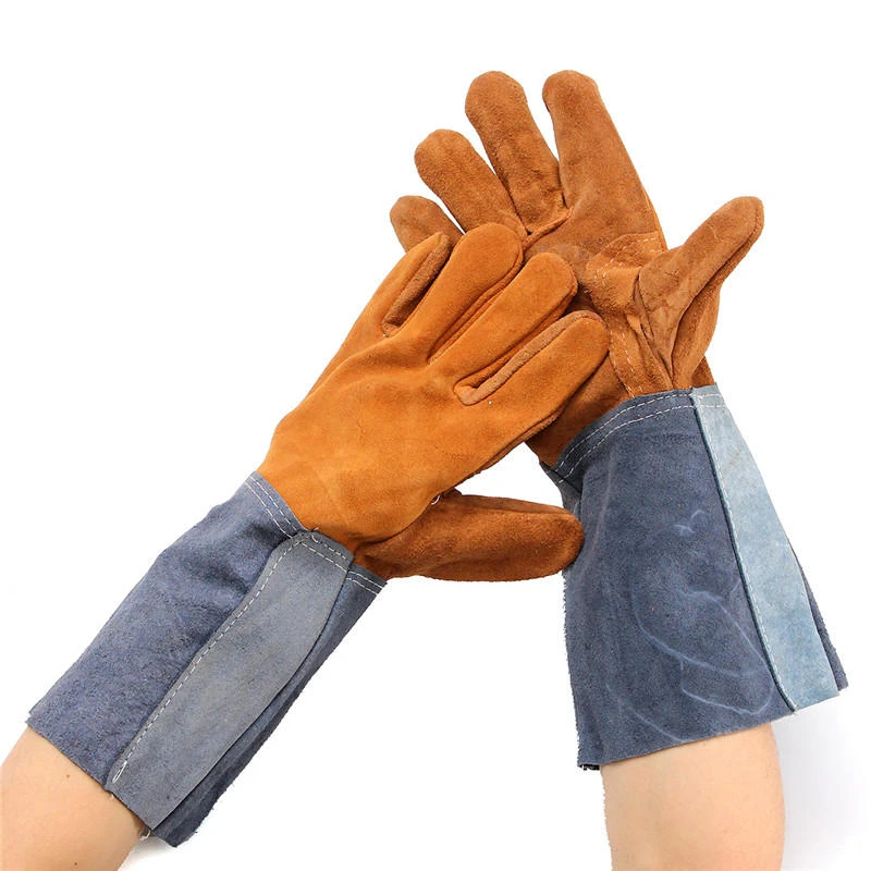 Welding Gloves - Soft Cowhide Leather Work Gloves for Hand Protection
