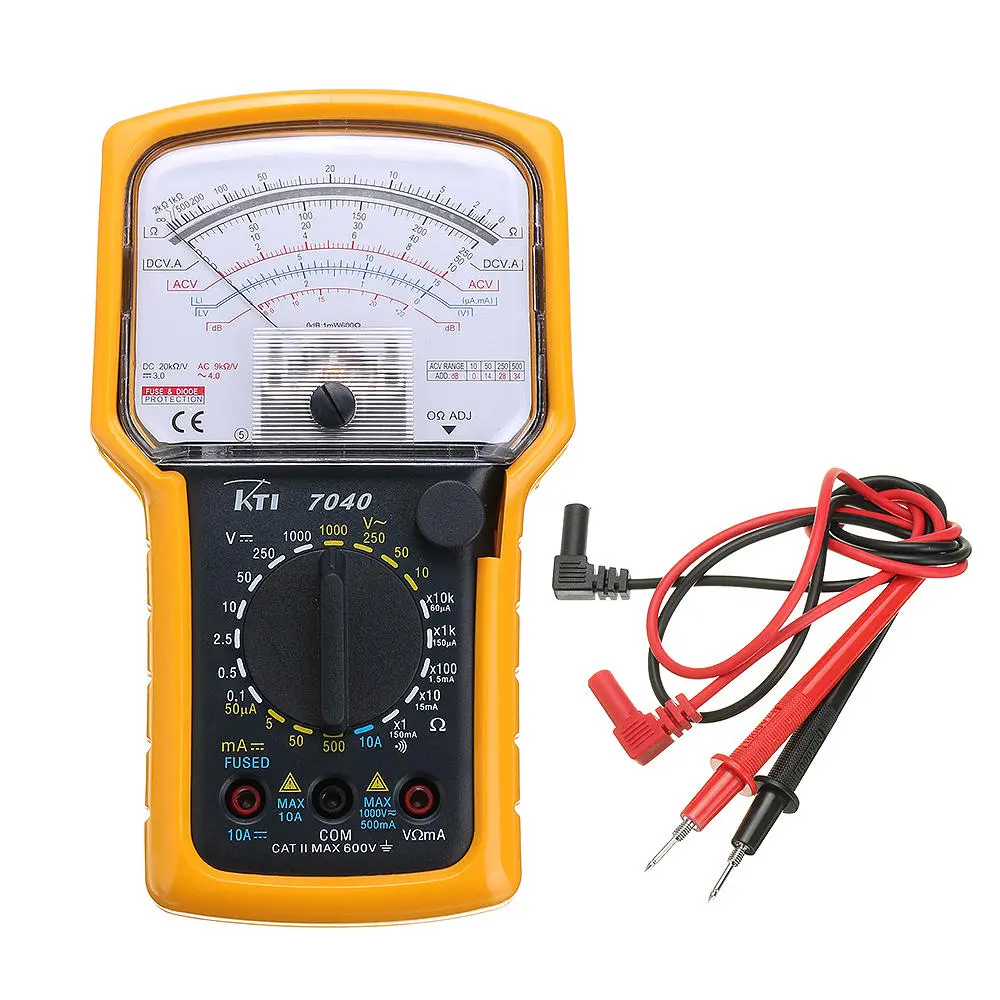 KT7040 Original Analog Multimeter - Protective Sleeve & Overload Protection